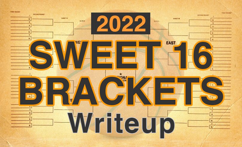 2022 Sweet 16 Brackets Writeup on TeamRankings.com