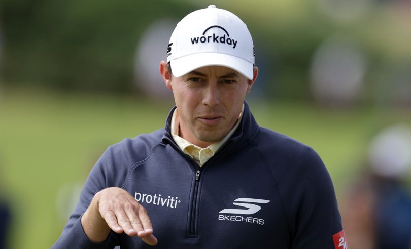 Matthew Fitzpatrick (ENG) at the second hole during the third round of The Open Championship on July 19, 2025, at Royal Portrush Golf Club in Portrush, County Antrim, Northern Ireland.