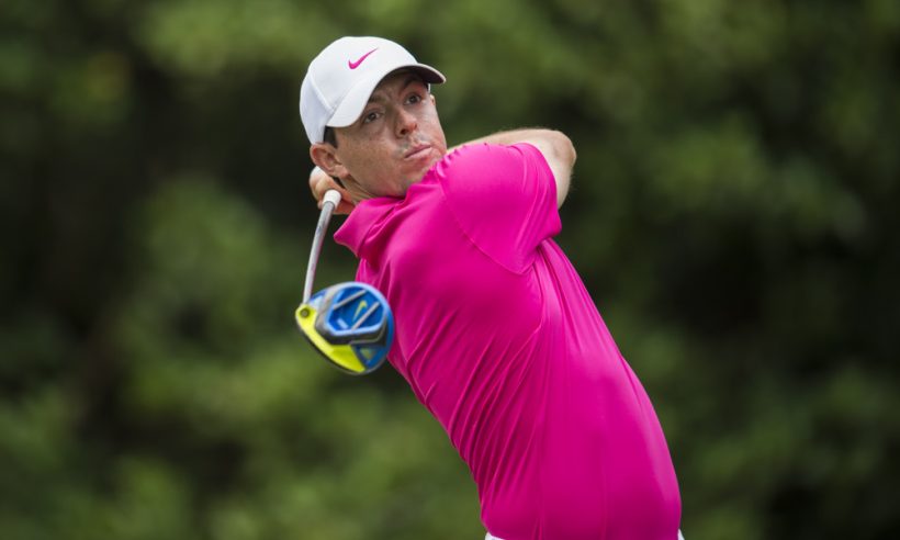 Rory McIlory tees off on 11 during the final round of THE PLAYERS Championship in Ponte Vedra Beach, FL.