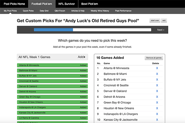 NFL Pick'em Football Pools - Play For Free!