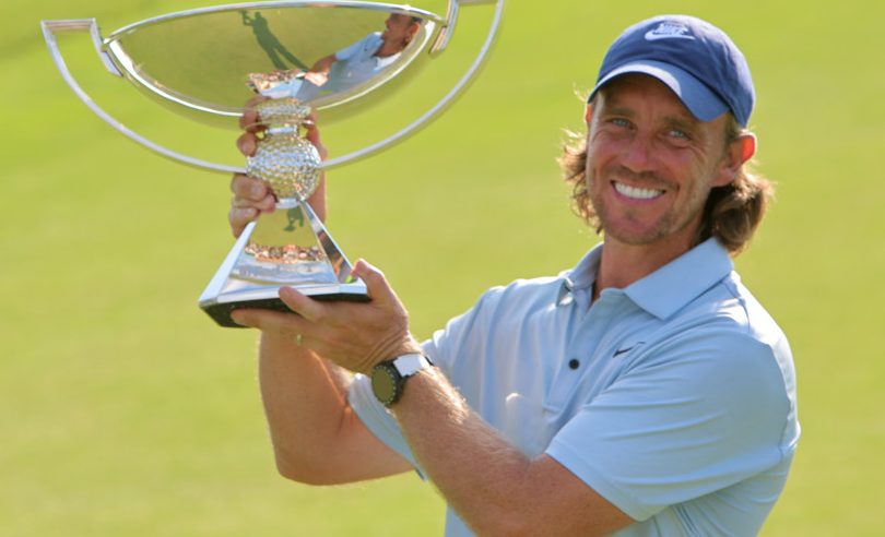 ATLANTA, GA - AUGUST 24: Tommy Fleetwood of England celebrates after winning the PGA Tour Championship on August 24, 2025 at East Lake Golf Club in Atlanta, GA. (Photo by Jeff Robinson/Icon Sportswire)