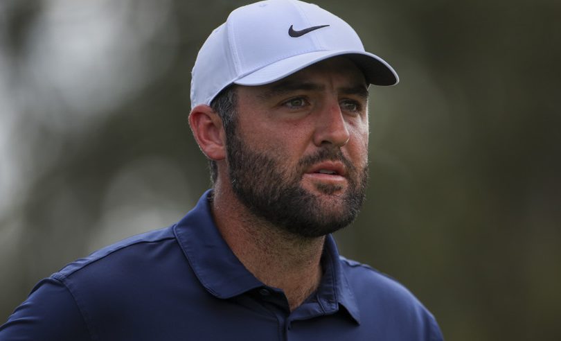 PONTE VEDRA BEACH, FL - MARCH 15: Scottie Scheffler of the United States on the ninth hole during THE PLAYERS Championship on March 15, 2026 at TPC Sawgrass in Ponte Vedra Beach, Fl. (Photo by David Rosenblum/Icon Sportswire)