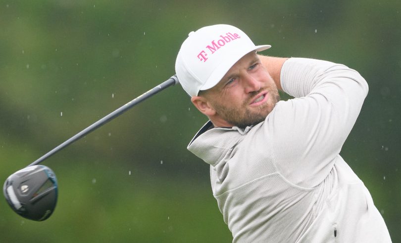 CALEDON, ON - JUNE 14: Wyndham Clark of the United States plays his shot from the second tee during the final round of the RBC Canadian Open 2026 at TPC Toronto at Osprey Valley North Course on June 14, 2026 in Caledon, Ontario. (Photo by Julian Avram/Icon Sportswire)